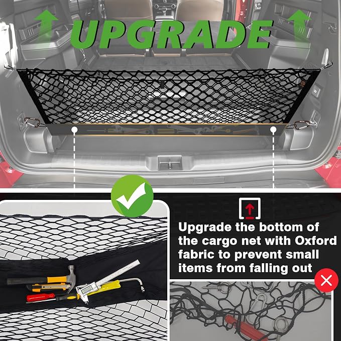 Muslogy Center Console Organizer & Cargo Net Compatible with 2025 Toyota 4Runner Accessories