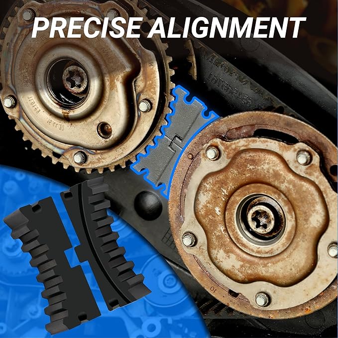 Engine Camshaft Tensioning Locking Alignment Timing Belt Tool Kit, Camshaft Holding Tool Compatible with Aveo Chevy Cruze Fiat Alfa Romeo 1.4 1.6 1.8 L