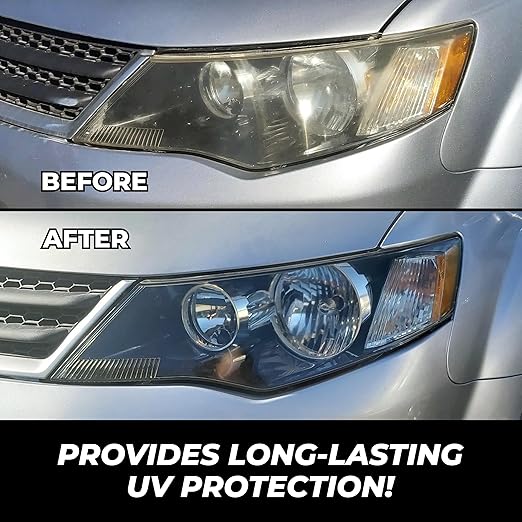 Detour 1-Step Headlight Restoration Spray - 2-in-1 Cleaner & Restorer for Plastic Car Headlights, Quick & Easy, Long-Lasting UV Protection, No Sanding or Tools Required, 3 oz, (2 Pack)