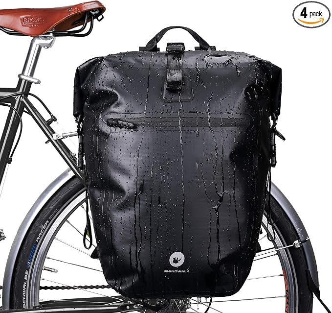 HUNTVP 27L Bike Pannier Bag Backpack Multifunctional Bicycle Bag Cycling Bicycle Rear Seat Trunk Pack Bag Bike Saddle Bag Backseat Pack Bag(Black)