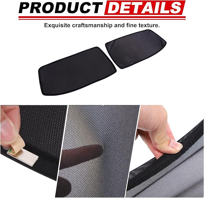 Rear Side Window Shades for Toyota Tacoma 2016-2022 Breathable Mesh Net Curtains Car Window Screen Cover UV Blocker Sun Protector Glare HeatShield Privacy Protector Window Sunshade for Camping