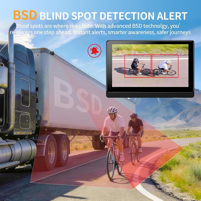 Fookoo 1080P AHD Wired Backup Camera System, 7" Touchscreen Monitor Blind Spot Detection 10G Vibration-Proof Rear Camera for Tractor Truck Excavator Caravan Skid Steer Harvester MP3 MP5 Waterproof DVR