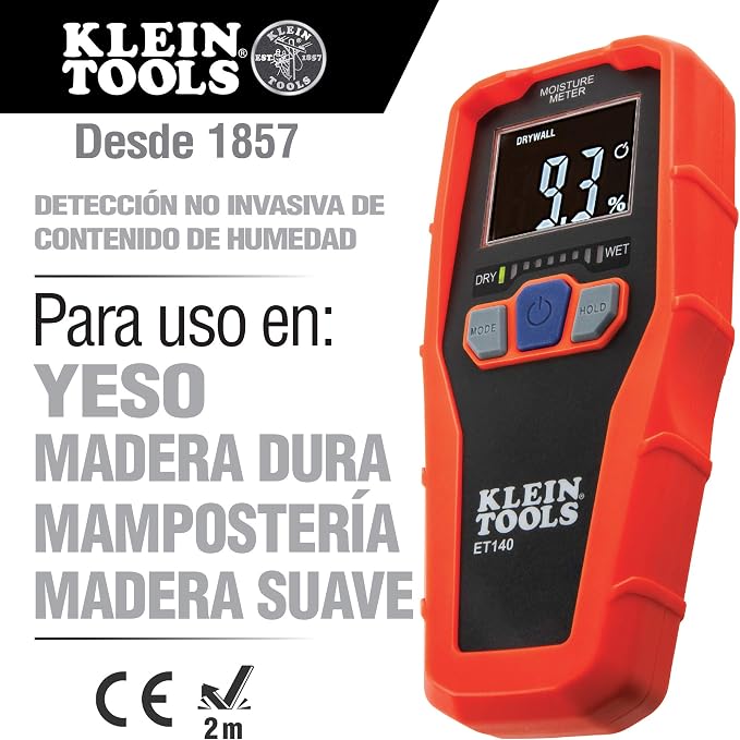 Klein Tools ET140 Pinless Moisture Meter & ET310 AC Circuit Breaker Finder with Integrated GFCI Outlet Tester