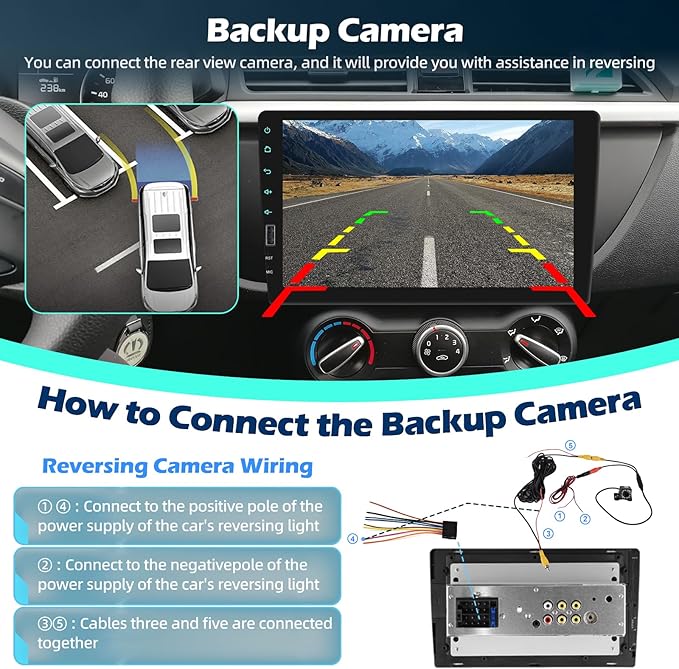 Single Din Car Stereo with Mirror Link for Android/iOS, 9 inch Touch Screen Car Radio with Bluetooth FM/EQ/USB Fast Charging/Multiple UI/SWC/Backup Camera+ Built-in Mic