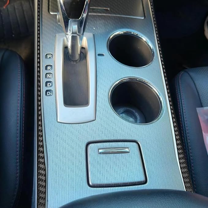 Soft Real Carbon Fiber Compatible with Nissan Altima 2013 2014 2015 2016 2017 2018 Interior Accessories Center Console Car Gear Shift Panel Decorative Strip Cover
