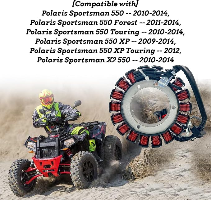 Stator 3090155 Compatible with Polaris Sportsman 550 X2 XP 2009-2014 3090219
