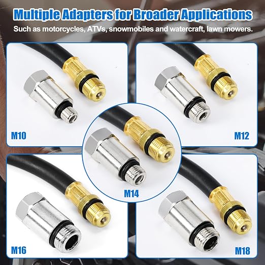 BETOOLL 14pcs Compression Tester with Spark Plug Tester & Brake Fluid Liquid Tester Pen - 300PSI Engine Cylinder Compression Gauge Automotive Tool
