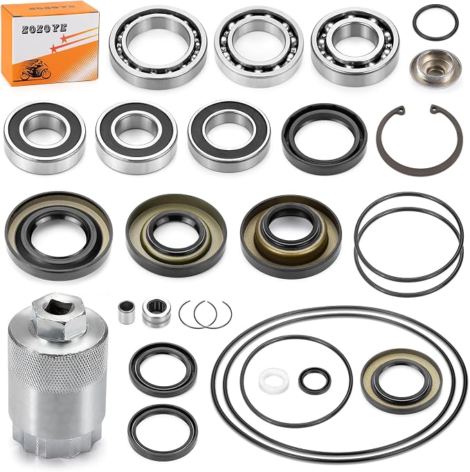 Rear Differential & Axle Bearing Seal Kit & Nut Tool for Honda Rancher 350 400 TRX350FE FM TE TM TRX400FA FGA 2000-2007