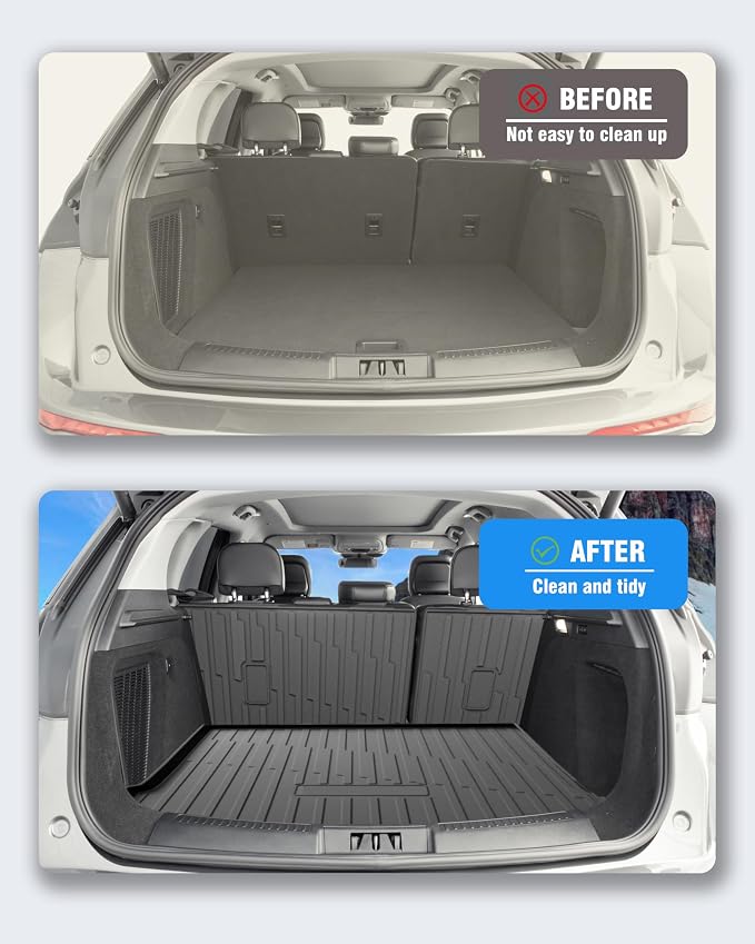 Cargo Liners Backrest Mat for Lincoln Corsair Accessories 2020-2025 2026 with Hook&Loop Rear Trunk Mat Rear Seat Back Cover Protector All Weather Anti-Slip Split Dog Liner 3 PCS