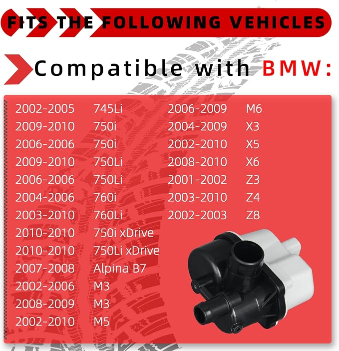 0261222018 Fuel Vapor Leak Detection Pump Compatible with BMW 128i 135i 325i 328i 330i 335i 525i 530i 550i 650i 750i X3 X5 X6 M3 M5 Replace OE 16136752551 310-601 16136764191 16137193479