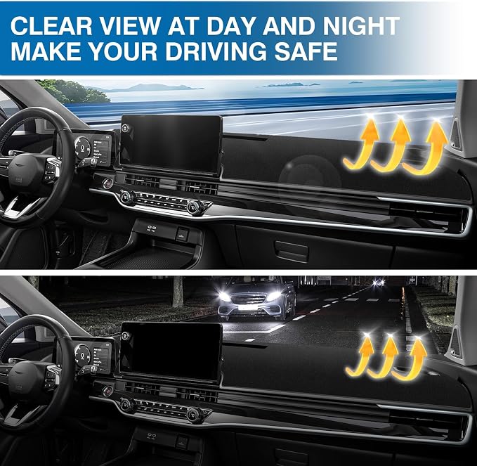 KUST Black Dash Cover for Honda Prologue 2024-2026 (Without HUD) Polyester Dashboard Cover Left Hand Drving Dash Carpet Non-Slip Dash Protector Interior Accessories for Prologue Custom Fit Dash Mat