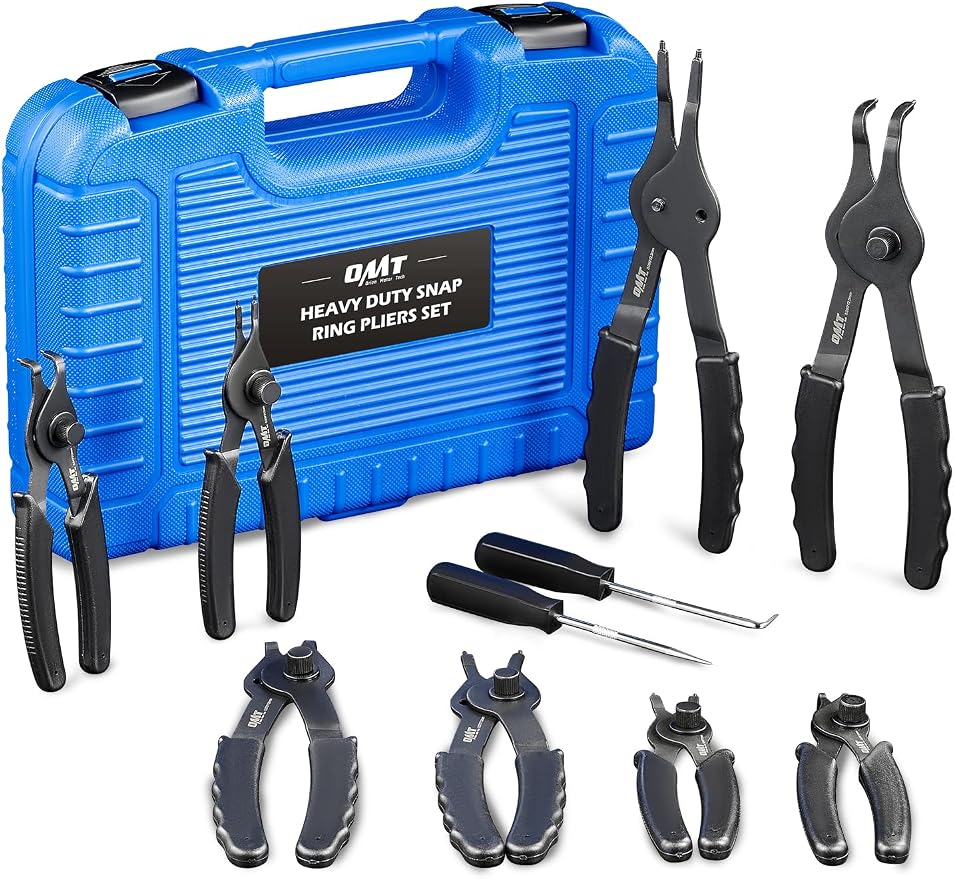 Orion Motor Tech 10pc Snap Ring Pliers Set & Fuel Line Disconnect & Hose Clamp Pliers Tool Set, Bundle