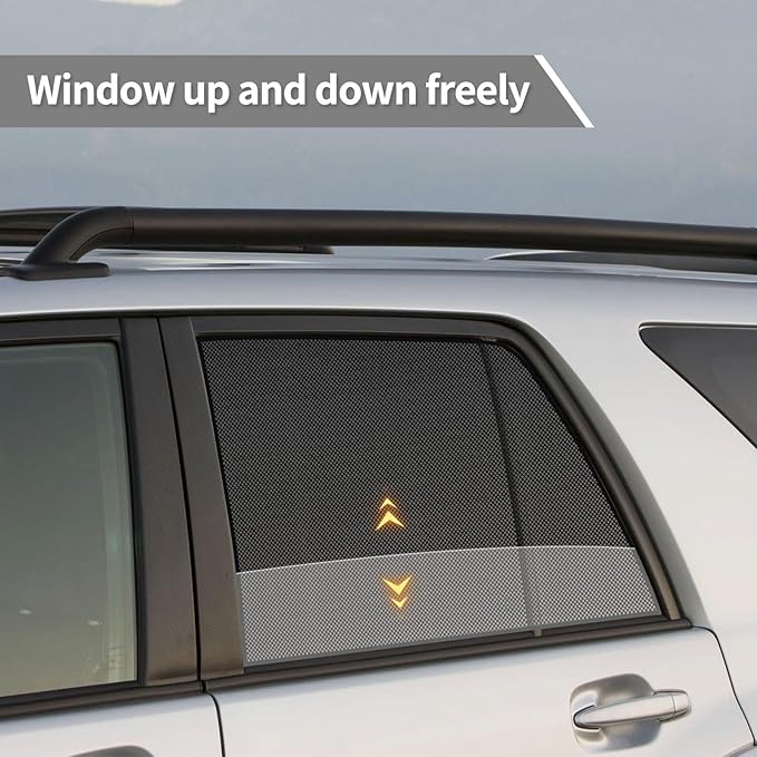 F150 Specific Side Window Sun Shades, 2015-2024 Rear Vehicle Interior Shade for Baby Mesh Car Window Covers, Breathable, UV Protection and Heat Insulation (F150（2015-2024）, Rear Side-2pcs)