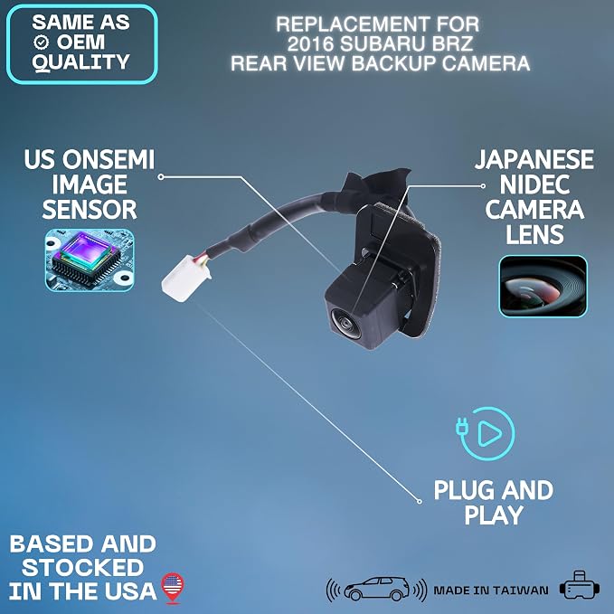 Backup Camera Replaces for 2016 Subaru BRZ OE Part # 86267CA000