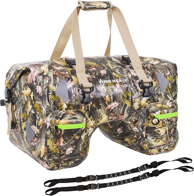 WILD HEART Dry Motorcycle Tail bag 70L/50L With Rope Straps and Inner Pocket Waterproof PVC 500D for Travel,Motorcycle and so on