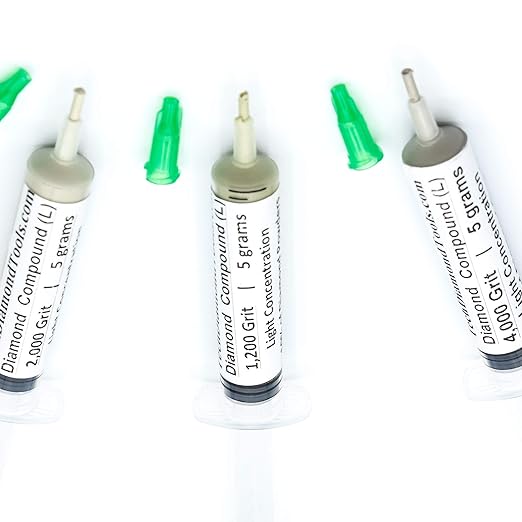 TechDiamondTools Kit of 3 Diamond Polishing Compound Polishing Paste USA Made 1200 2000 4000 Grit for Marble Glass Metal Rock Jewelry Resin Silver Gemstone with 10% of Diamond Powder