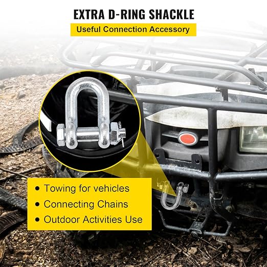 VEVOR V Bridle Chain, 5/16 in x 2 ft Bridle Tow Chain, Grade 80 V-Bridle Transport Chain, 9260 Lbs Break Strength with TJ Hooks and Crab Hooks, Heavy Duty Pear Link Connector and Chain Shorteners
