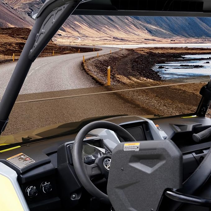 A & UTV PRO Front Tinted Half Windshield for Yamaha Wolverine RMAX2 1000/ RMAX4 1000 2021-2026 Accessories, Hard Coated Vented Window Windscreen, 250x Stronger Than Glass, 1PC
