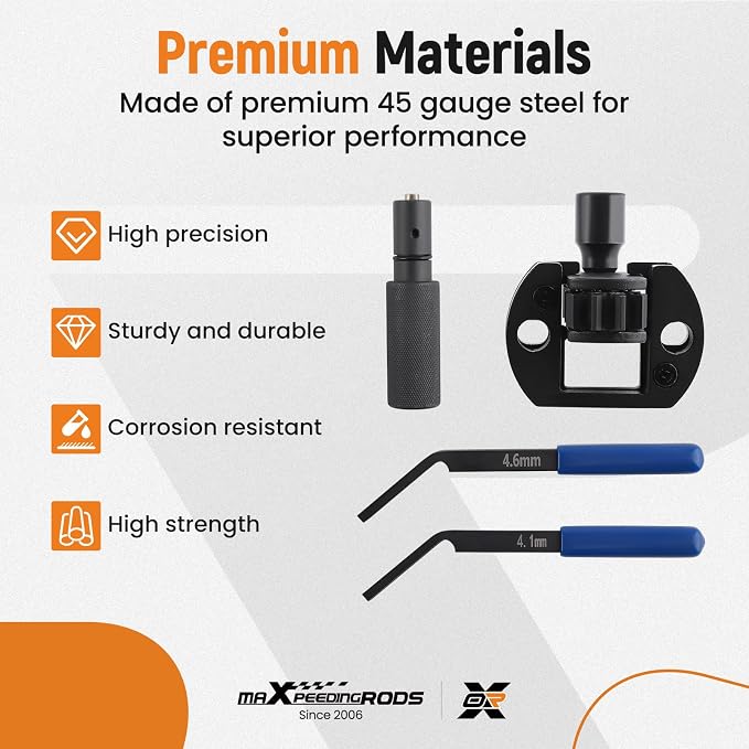 maXpeedingrods 4.6MM & 4.1MM Engine Brake Adjustment Tools with Engine Barring Tool/TDC Locating Pin for Detroit Diesel DD13 DD15 DD16 EPA07 EPA10, W470589042300 W470589022300 W47058900150