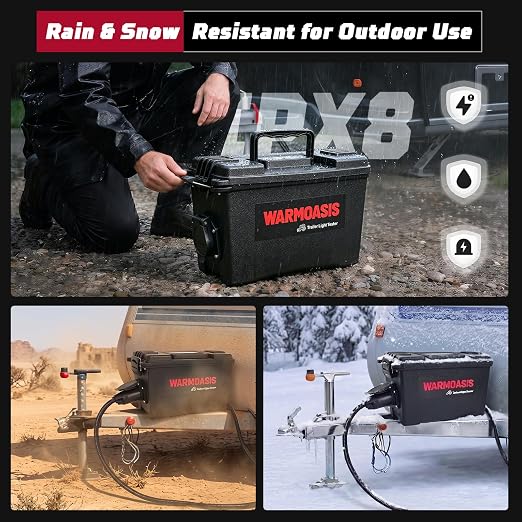 Trailer Light Tester with Remote Control, Equipped with 7 Pin Flat, 6 Pin Round, 4/5 Pin Connectors, 98 ft Remote Range, Dust & Splash Resistant, Easy Operation & Reliable Detection【No Battery】