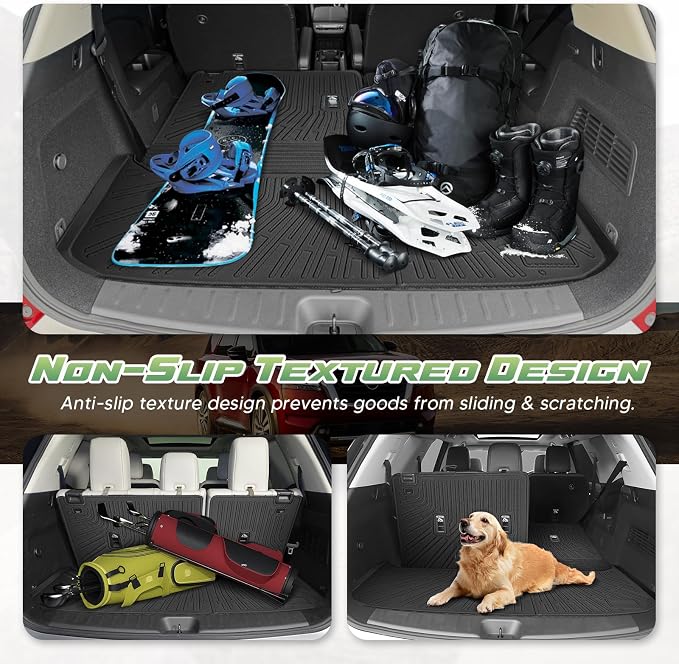 Cartist Cargo Mat & Backrest Mat Fits for Nissan Pathfinder 2022 2023 2024 2025 2026(7/8 Seats) All Weather TPE Trunk mat for Pathfinder Car Accessories for Pathfinder 2022-2026