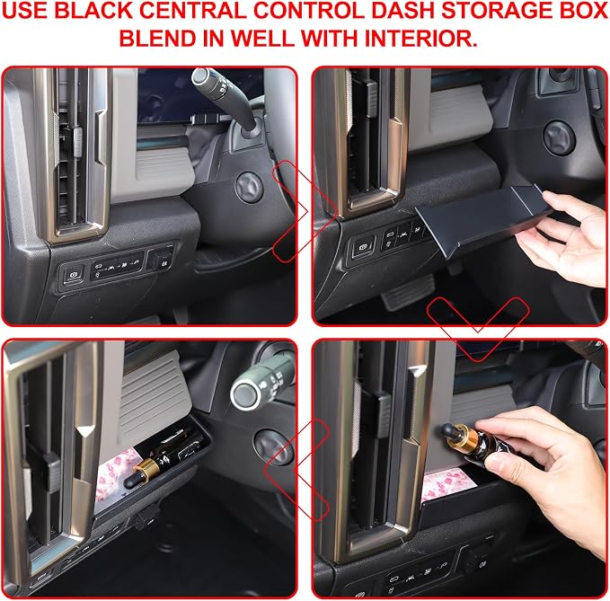 Center Console Organizer Storage Tray Compatible with Hummer EV 2022-2026 SUV/SUT ABS Driver Side Coin Container Inner Organizer Tray, Interior Storage Accessories