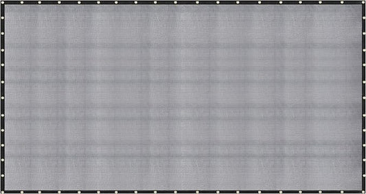 [Windscreensupplyco] 60-70% 20 FT X 30 FT Mesh Tarp/Shade Cloth 9-Needle Knitted Heavy Duty Black with Grommets for Green House, Garden, pergola, Pools, Dump Truck
