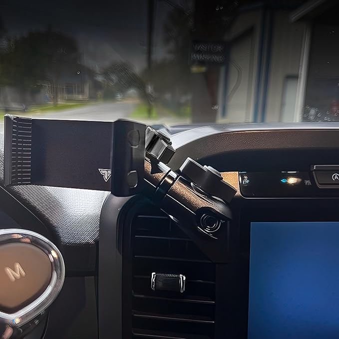 Tackform Link Vent Mount Universal Phone Holder - Compatible with BlueCruise, 2021-2025 Ford F150 & Raptor, 2023-2025 Ford Super Duty | Aluminum | Zero Slip | 3.5" Arm | Yellow