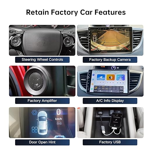 16PIN Car Radio Wire Harness with Canbus Adapter for for Honda CRV 2.4L 2013-2014, CRV MK4 2012-2014 Support SWC, Factory Backup Camera for Aftermarket Android Stereo Head Unit