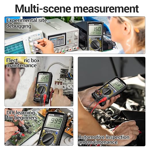 ANENG SZ26 Multimeter,Digital Automotive Engine Analyzer with 500-10000RPM Tach,Dwell Angle,Duty Cycle,DC Current,AC/DC Voltage,Amp,Ohm,Large LCD,Data Hold,Versatile Tester for Car Diagnostics