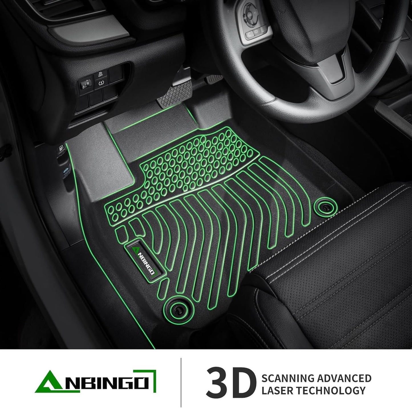 ANBINGO®Floor Mats for Ford Mustang 2015-2024,2015 2016 Mustang mats 2017 2018 Mustang mats 2019 2020 Mustang mats 2021 2022 Mustang mats 2023 Mustang mats 2024 Mustang mats(NOT Mach-E)