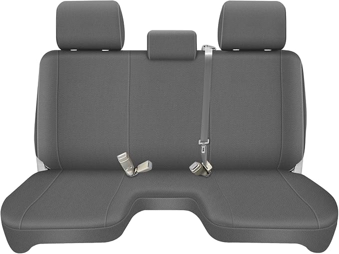 Truck Bench Seat Cover Compatible with 2005-2014 Toyota Tacoma with Large Notched, Charcoal