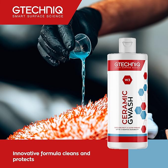 Gtechniq Car Shampoo, 2-in-1 Ceramic GWash and Hydrophobic Coating for Car Cleaning, 17 fl oz