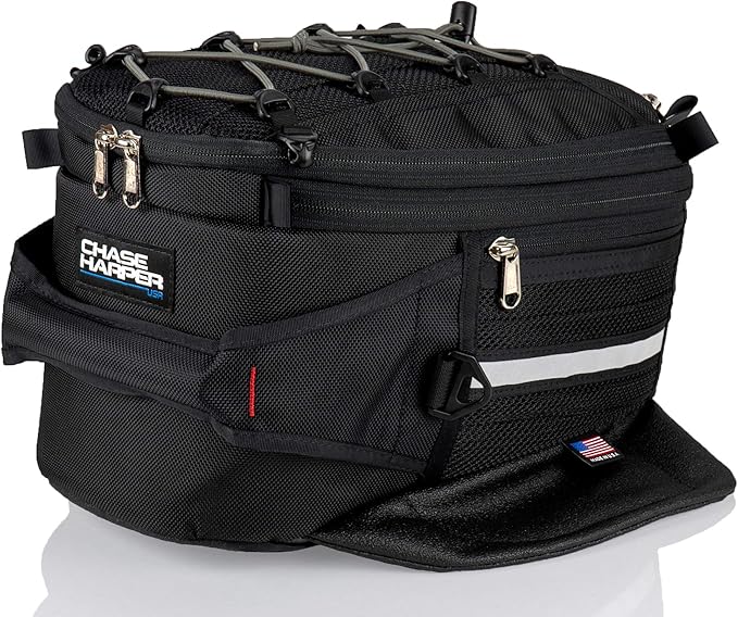 Chase Harper USA 650X Magnetic Tank Bag - Water-Resistant, Tear-Resistant, Industrial Grade Ballistic Nylon with Anti-Scratch Rubberized Bottom, Strong Neodymium Magnets - Expandable Design
