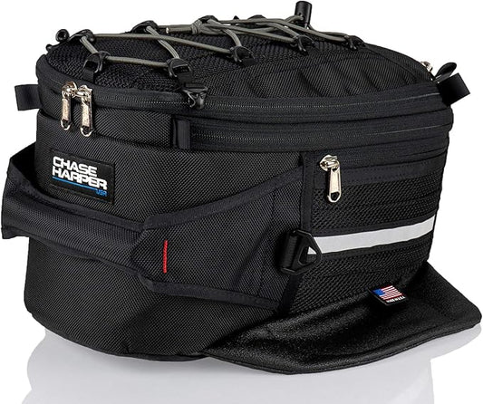 Chase Harper USA 650X Magnetic Tank Bag - Water-Resistant, Tear-Resistant, Industrial Grade Ballistic Nylon with Anti-Scratch Rubberized Bottom, Strong Neodymium Magnets - Expandable Design