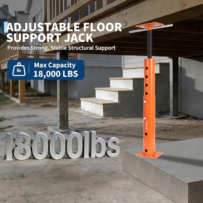 2 Pack Jack Post, House Floor Jack with 19"-36" Height Range, 18000 LBS Lifting Joist Beam Basement Jacks for Leveling, Lifting