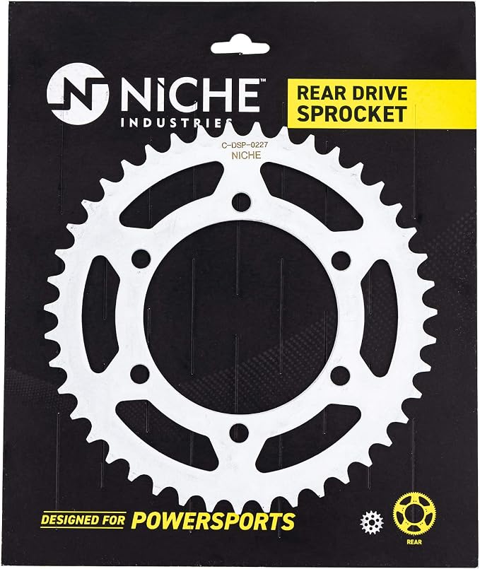 NICHE Drive Sprocket Chain Combo for Yamaha YZF-R3 MT-03 YZF-R25 MT-25 Front 14 Rear 43 Tooth 520V-X X-Ring 112 Links