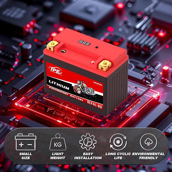 TPE Lithium Motorcycle Battery YTX4L-BS 12V 3Ah Rechargeable Powersport Start Stop LiFePO for ATV and Scooter