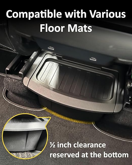 for New Tesla Model Y Juniper Accessories 2025 2026 Rear Trash Can with Hinged Lid, Rear Center Console Garbage Bin, Backseat Storage Box Organizer