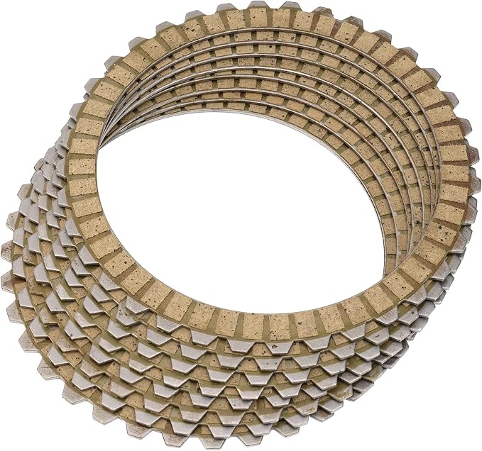 AHL 8pcs 37911-90 8146-0100 Yellow Clutch Friction Plates for Harley Sportster Anniversary XLH1200 1200 1993 1998,Sportster Anniversary XLH883 883 2003,Sportster XL883 883 2004-2009