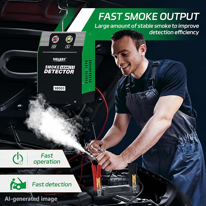 Automotive EVAP Smoke Machine Tester - 12V DC Vacuum Diagnostic Tester with Built-in Air Pump
