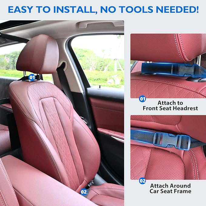 Dog Barrier for SUV, 50" Dog Car Barrier Behind Front Seat, Escape-Proof Back Seat Divider & Cargo Area Gate, Durable Dog Net for Car, Safety Mesh Pet Restraint