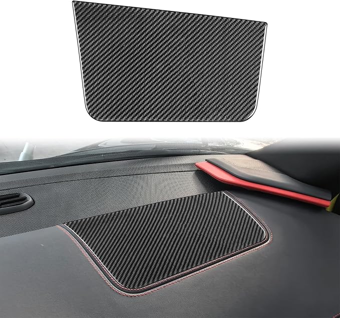 Real Carbon Fiber Center Console Panel Trim Compatible with Corvette C8 2020-2026, Interior Decor Sticker Accessories