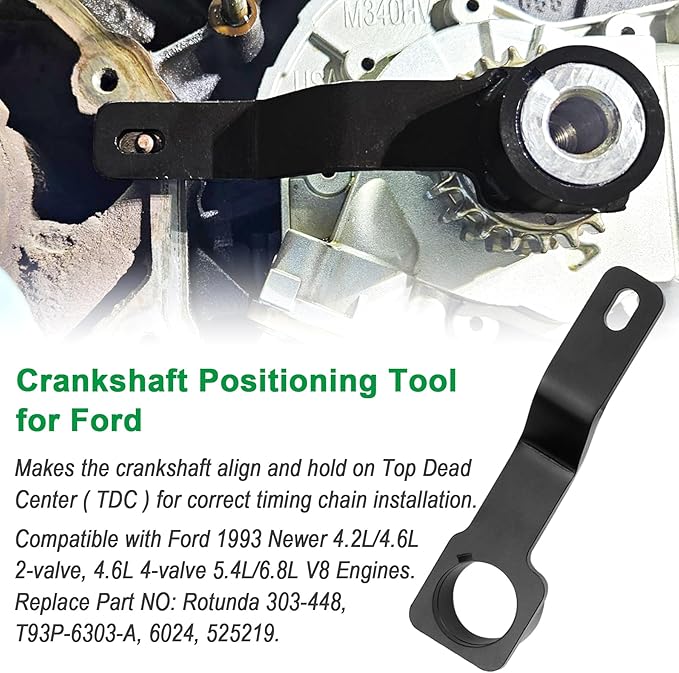 Timing Belt Tools Compatible with Ford 4.6L/5.4L 3V Engine Valve Spring Compressor Cam Phaser Holding Timing Chain Locking Wedge Crankshaft Positioning Wrench Holder Pulley Bolt Tool Set