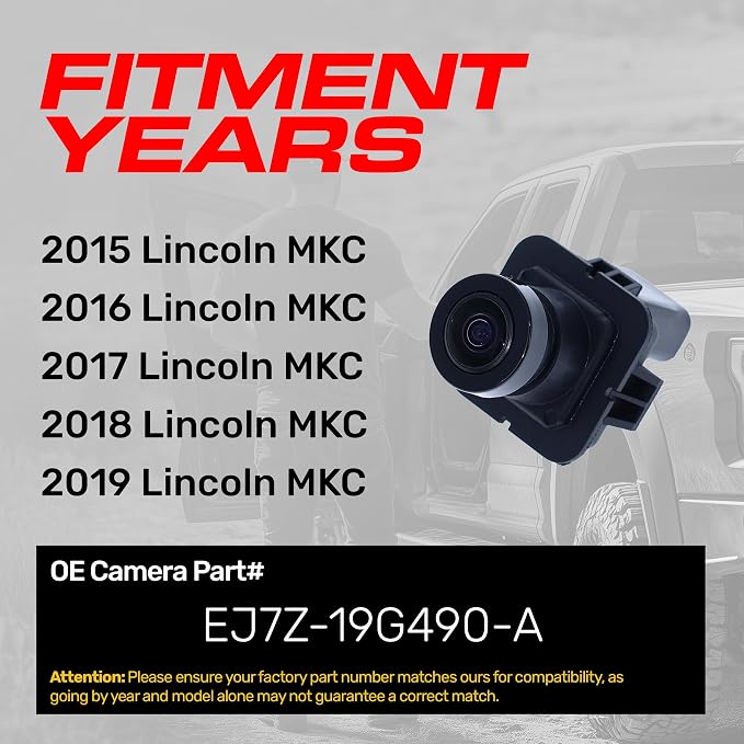 Master Tailgaters Replacement for Lincoln MKC (2015-2019) Backup Camera OE Part # EJ7Z-19G490-A