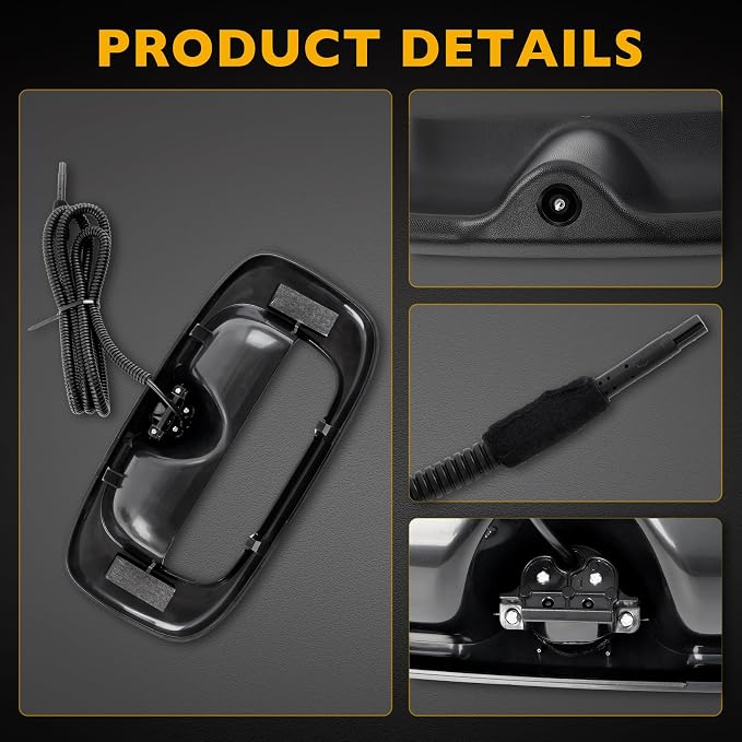 Gledewen Tailgate Handle with Backup Camera, Pickups Reverse Rear View Backup Camera, Compatible with 1999-2007 Chevy Silverado GMC Sierra 1500 2500 3500, Replaces#15997911 15228539