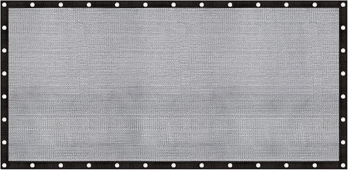 Cool Area 60-70% Shade Cloth Heavy Duty Knitted Mesh Tarp with Grommets 12x20FT Shade Trap for Patio Canopy Garden Porch Greenhouse Pools Dump Truck Dog Kennel Black