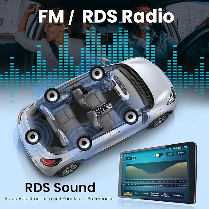 [8Core 4G+64G] Car Radio for Ford F150 2009-2014: 9" 1280 * 800 HD Touchscreen Stereo with Wireless Carplay Android Auto 5G WiFi GPS Bluetooth FM AM 36EQ DSP SWC 1080P Backup Camera
