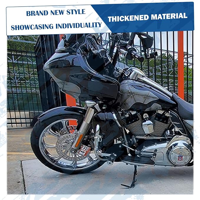 21 inch Front Fender Vivid Black Motorcycle Wrap Mudguard for Bagger Models Fit for Harley Touring Road King Electra Glide Street Glide 120/R21