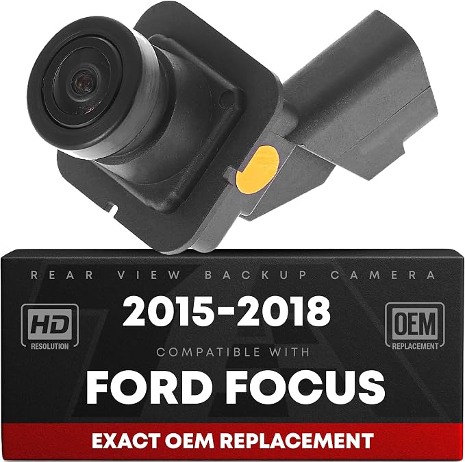 Rear View Camera Compatible with 2015-2018 Ford Focus ST, Sedan, Electric, Hatchback